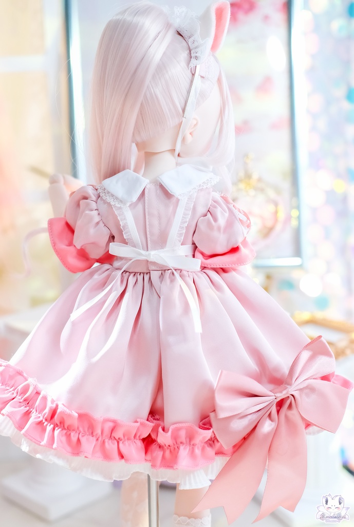 「メイド注意にゃ」2WAY~MDD・SDM通用 ドール服 8点セット