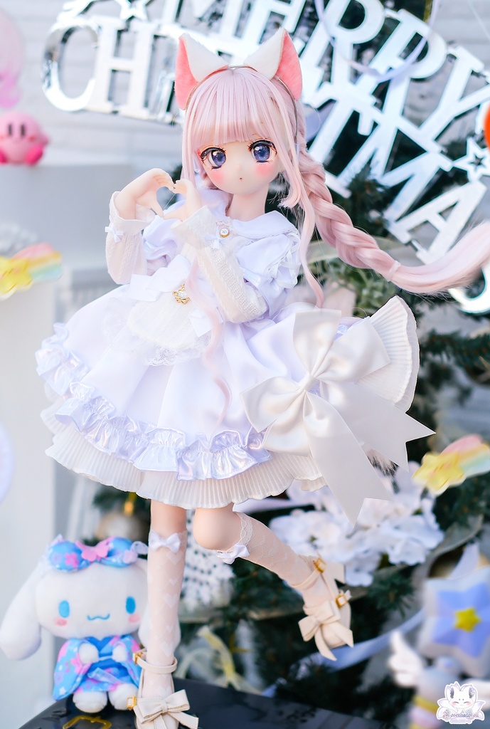 「メイド注意にゃ」2WAY~MDD・SDM通用 ドール服 8点セット