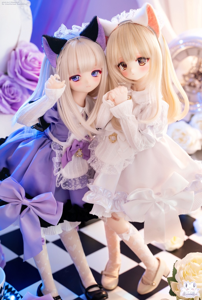 「メイド注意にゃ」2WAY~MDD・SDM通用 ドール服 8点セット
