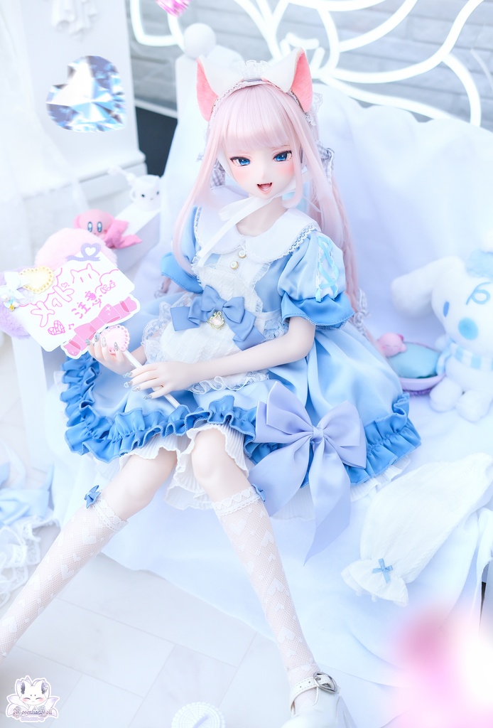 「メイド注意にゃ」2WAY~DD・SD通用 ドール服 8点セット