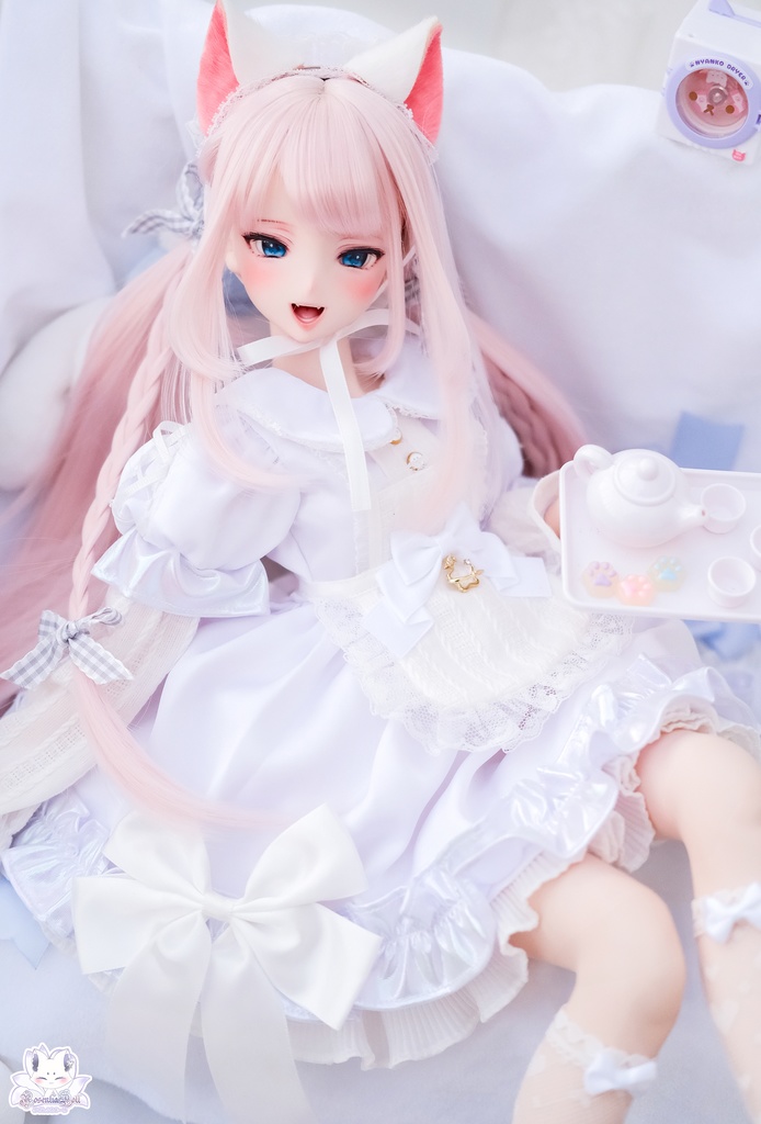 「メイド注意にゃ」2WAY~DD・SD通用 ドール服 8点セット