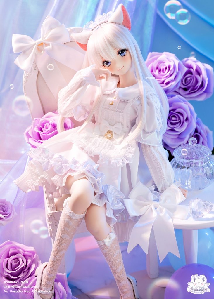 「メイド注意にゃ」2WAY~DD・SD通用 ドール服 8点セット