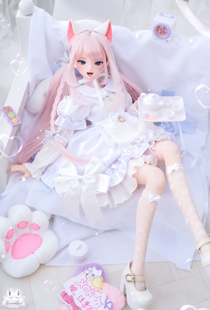 「メイド注意にゃ」2WAY~DD・SD通用 ドール服 8点セット