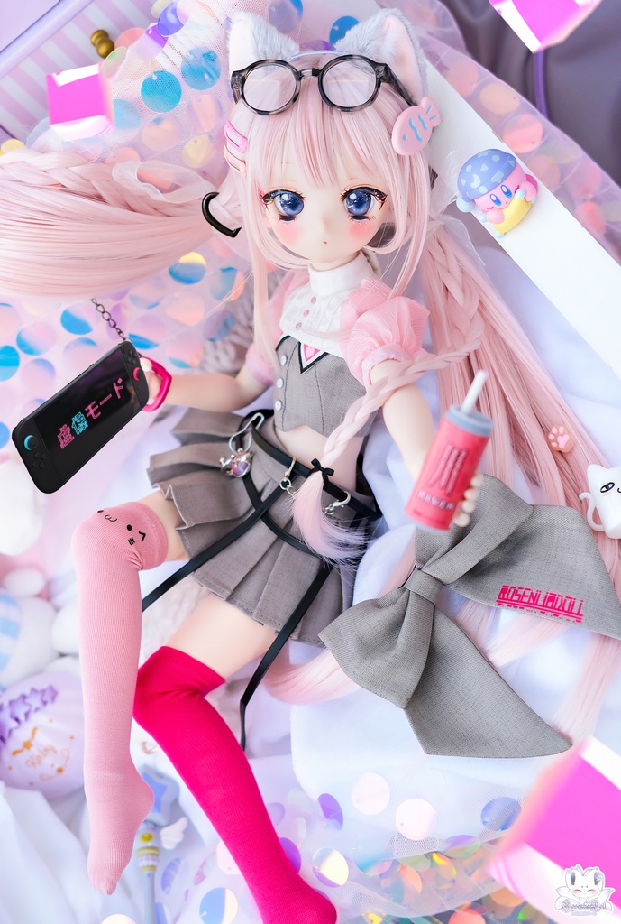 「配信前夜ログイン-虚像モード-」MDD・DDP ドール服 8点セット