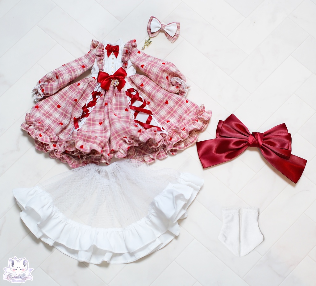「ペタルキャンバス -紅恋-」MDD・DDP・SDM通用 ドール服 5点~7点セット
