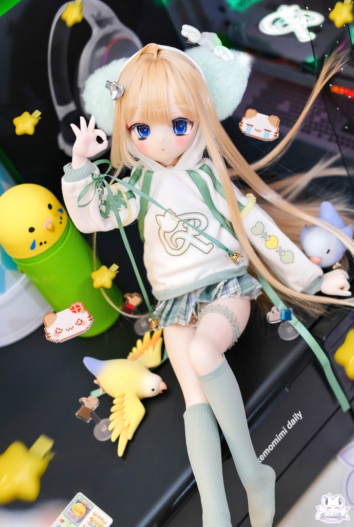「けもみみ休日」MDD・DDP・SDM通用 ドール服 6点セット