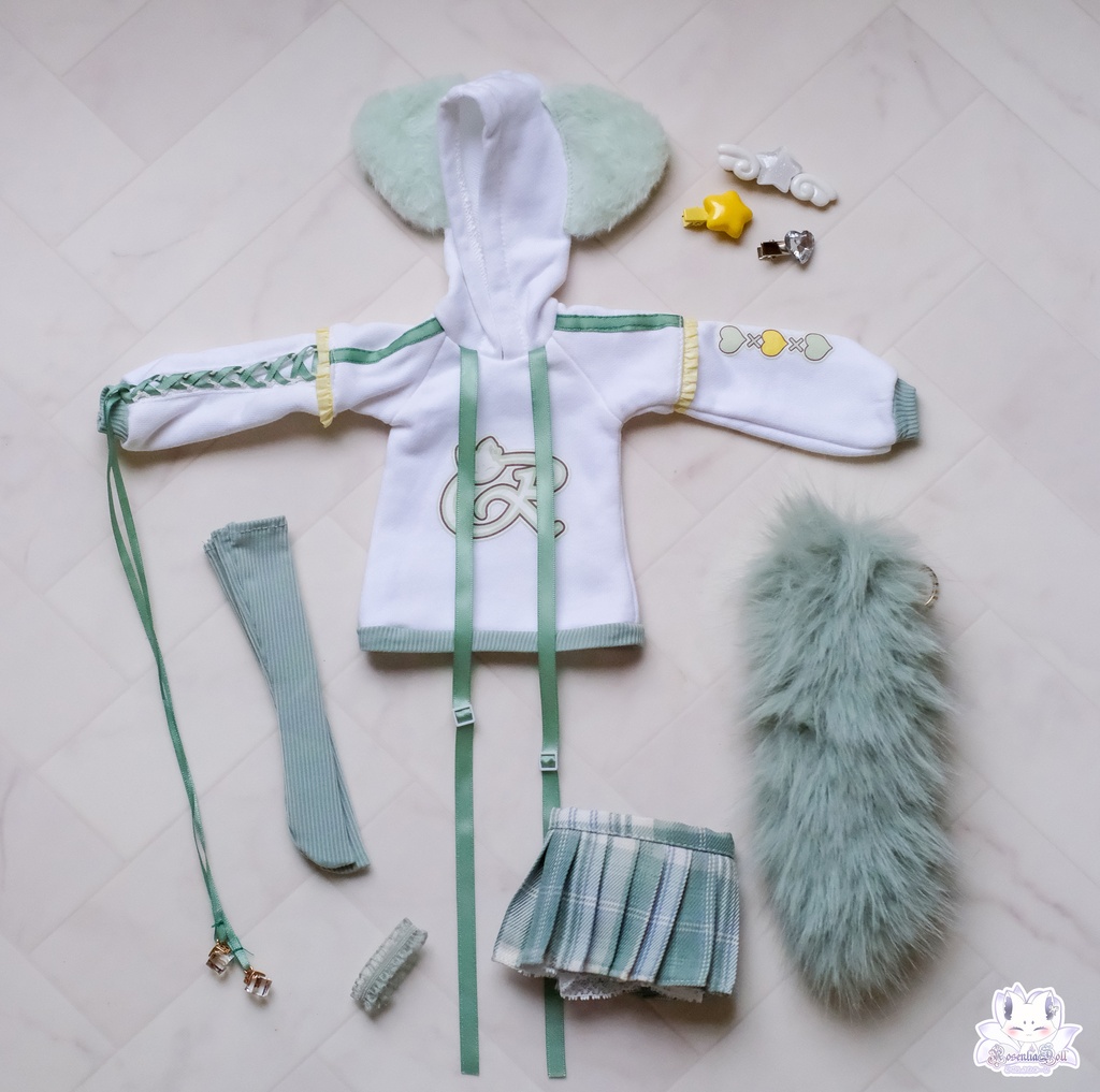 「けもみみ休日」MDD・DDP・SDM通用 ドール服 6点セット