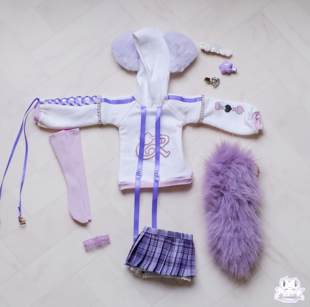 「けもみみ休日」MDD・DDP・SDM通用 ドール服 6点セット
