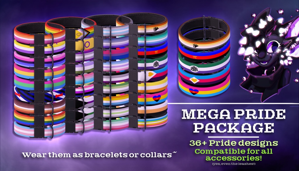 CHIRP Collar Megapack (+ OSC Leash & Bracelets + Pride Pack)