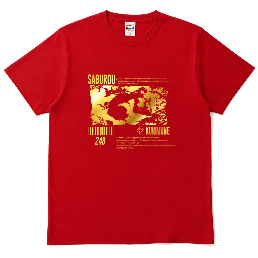 三郎国宗イメージ*ゴールドプリントTシャツ
