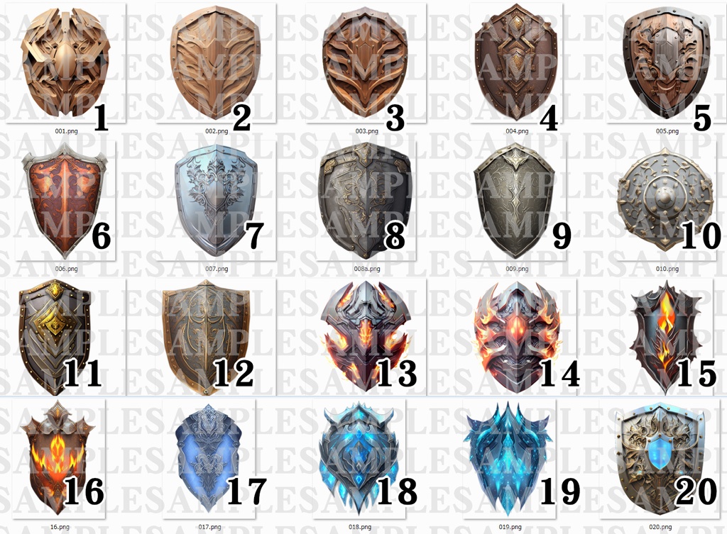 AIアイテム(盾no1~100