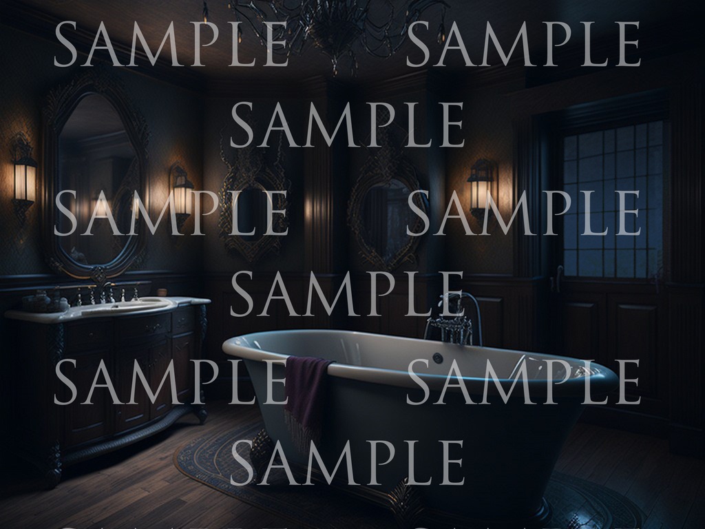 A研AI背景素材集v2 洋館(ホラー風) 500