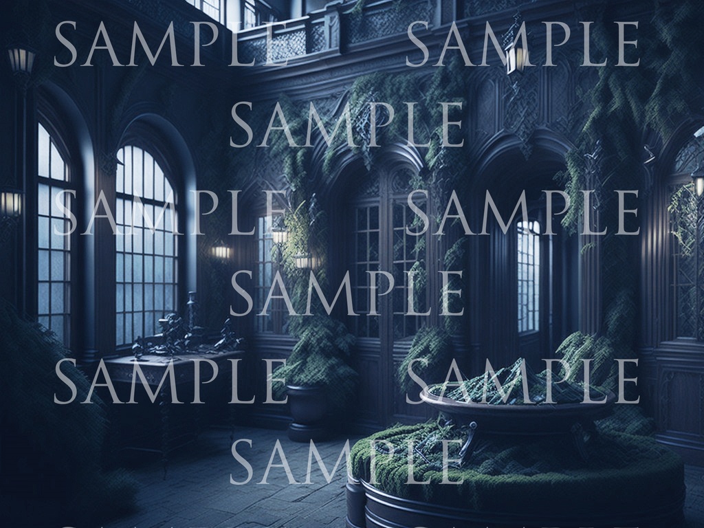 A研AI背景素材集v2 洋館(ホラー風) 500