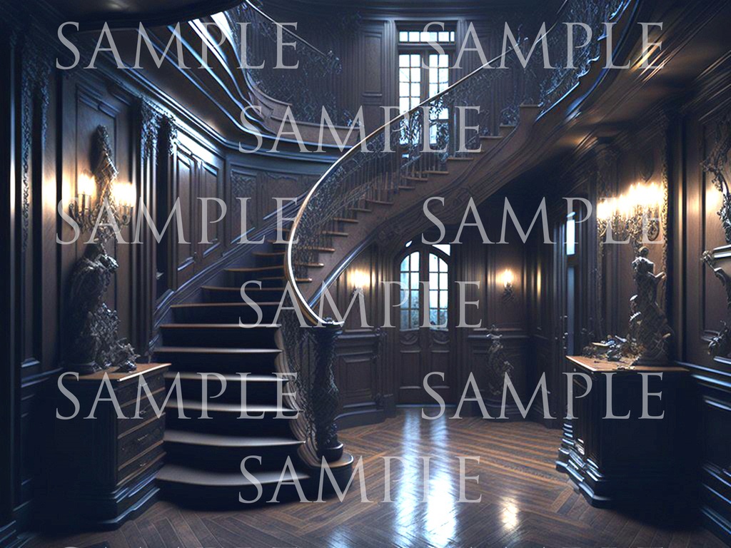 A研AI背景素材集v2 洋館(ホラー風) 500