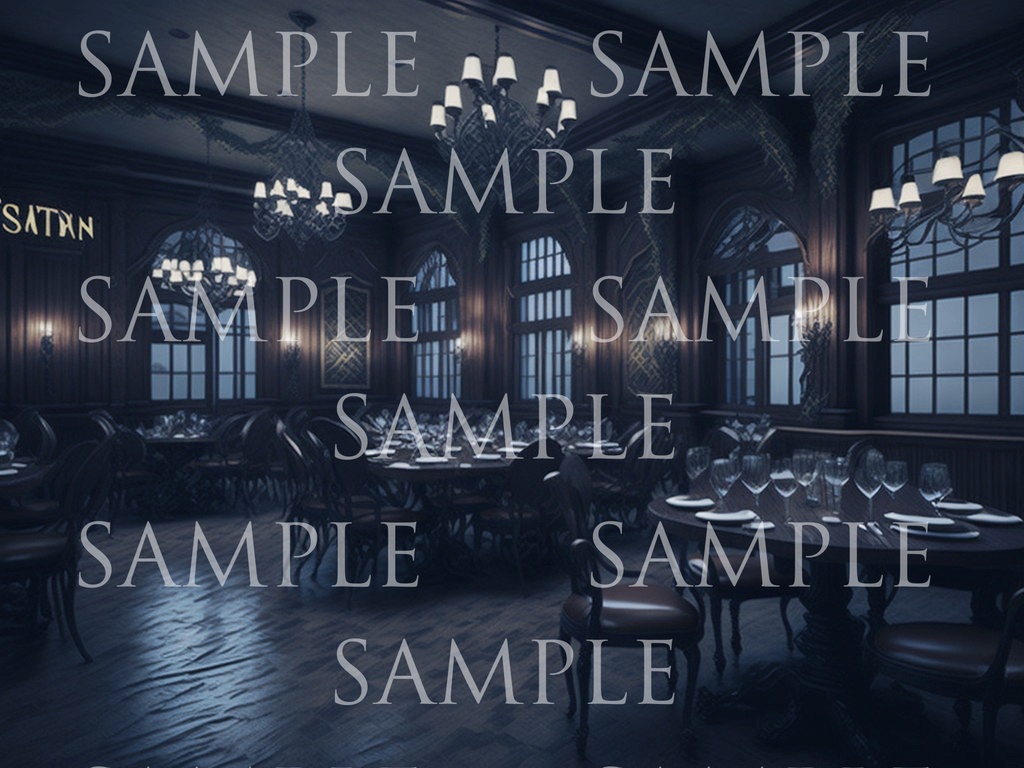 A研AI背景素材集v2 洋館(ホラー風) 500