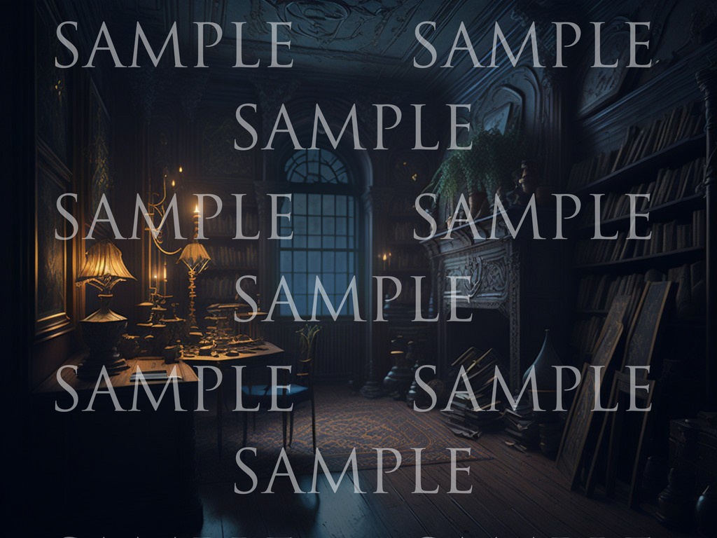 A研AI背景素材集v2 洋館(ホラー風) 500