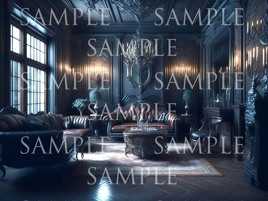 A研AI背景素材集v2 洋館(ホラー風) 500