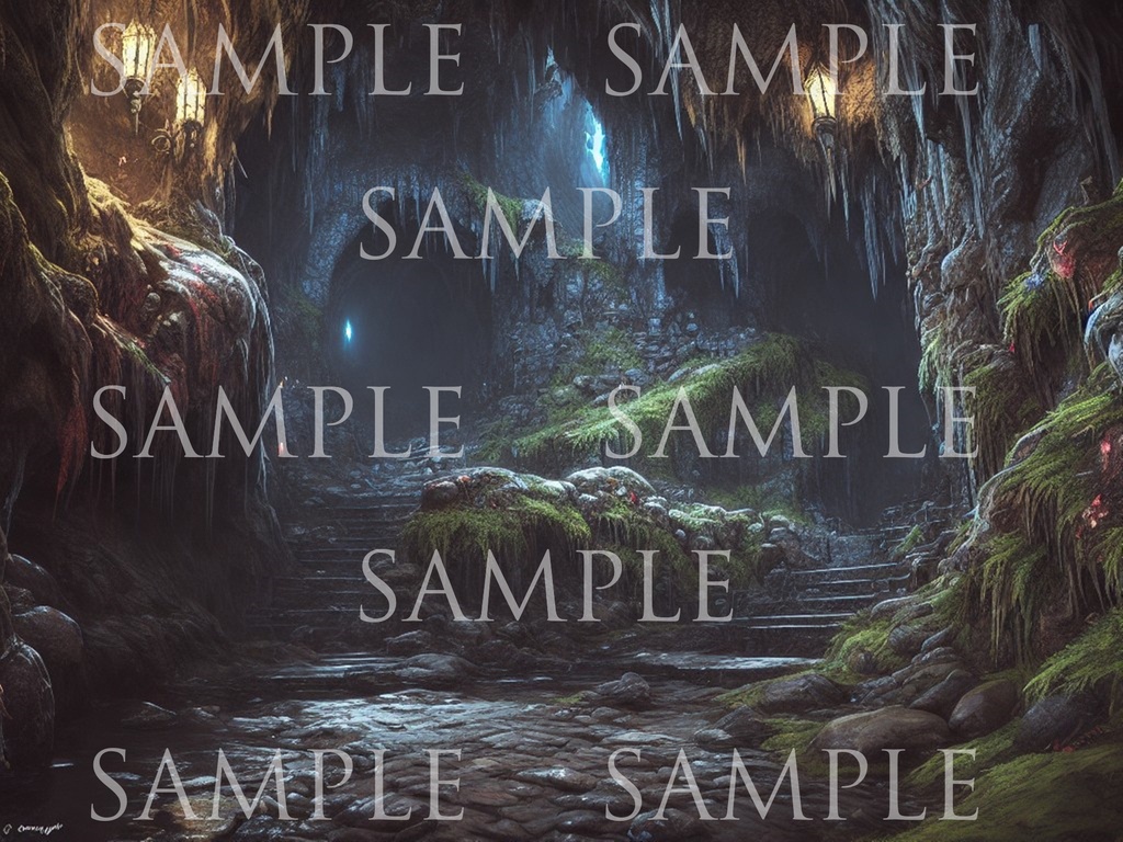 A研AI背景素材集ver1洞窟500