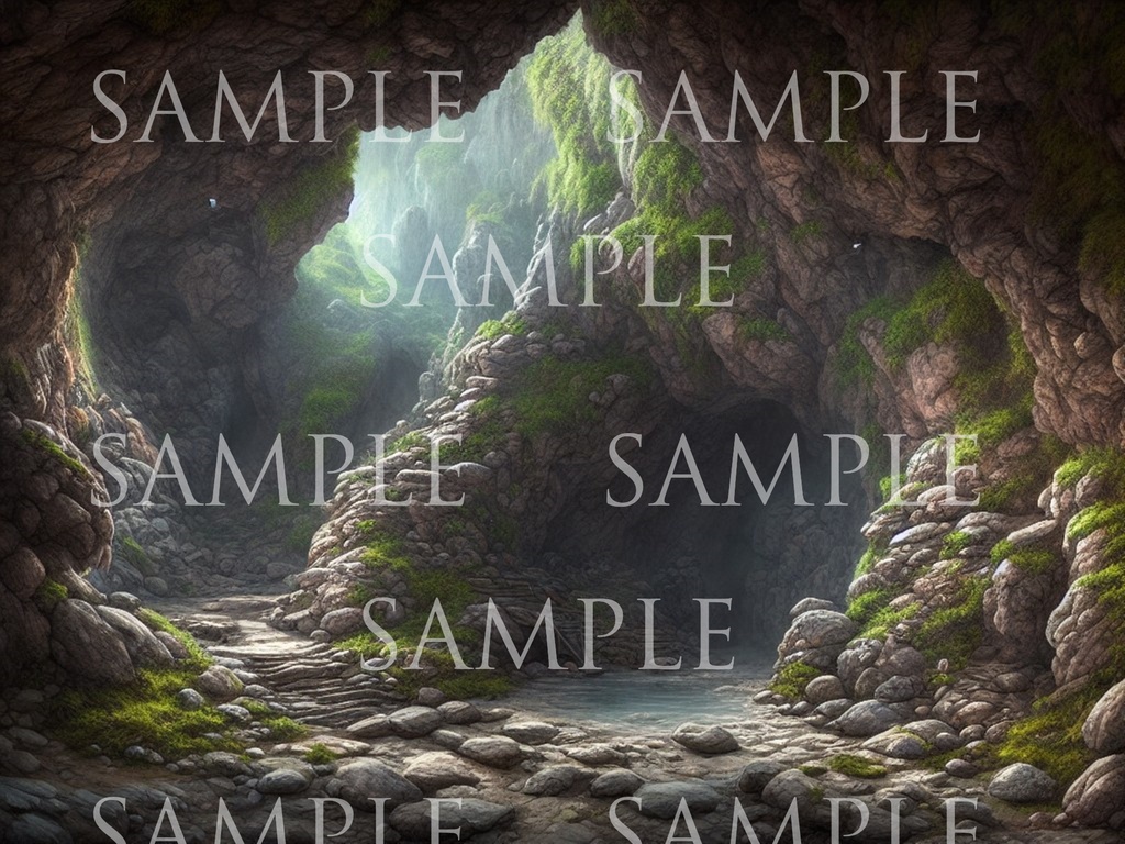 A研AI背景素材集ver1洞窟500