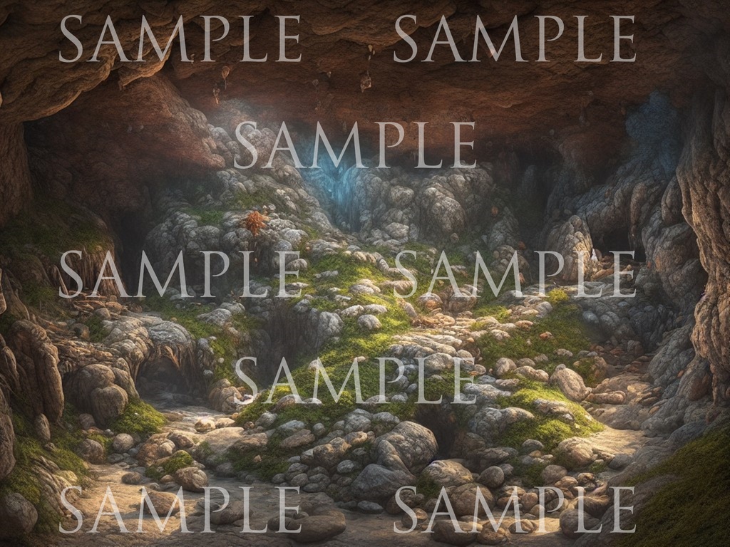 A研AI背景素材集ver1洞窟500