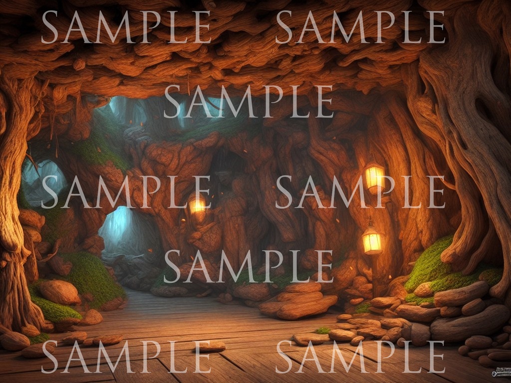 A研AI背景素材集ver1洞窟500