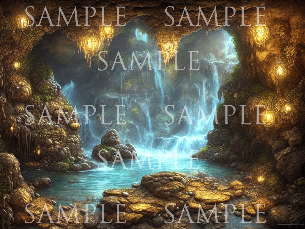 A研AI背景素材集ver1洞窟500