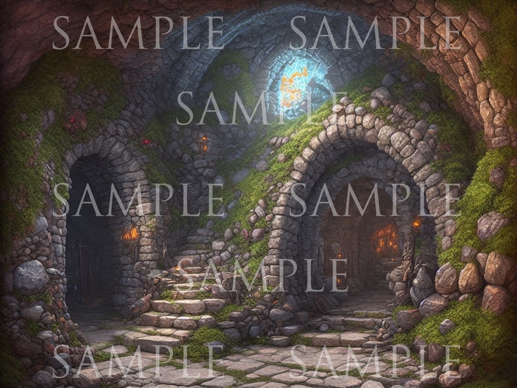 A研AI背景素材集ver1洞窟500