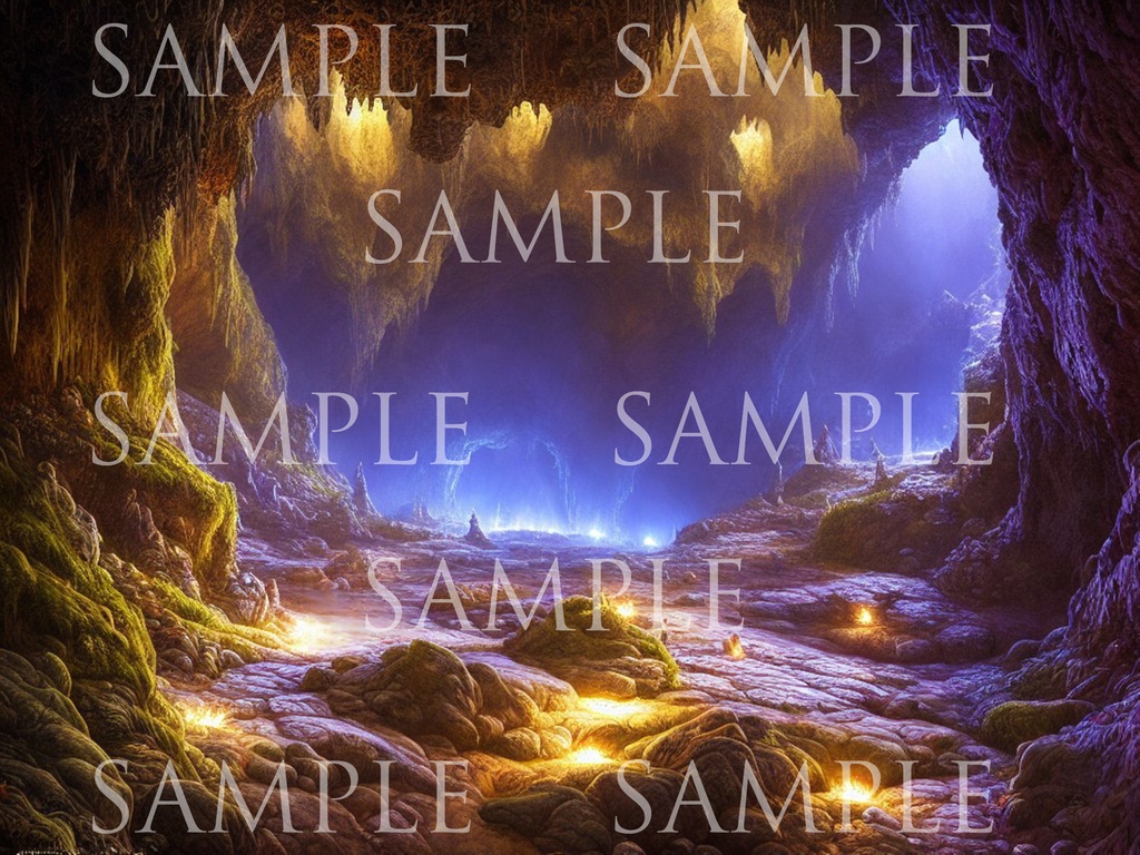 A研AI背景素材集ver1洞窟500