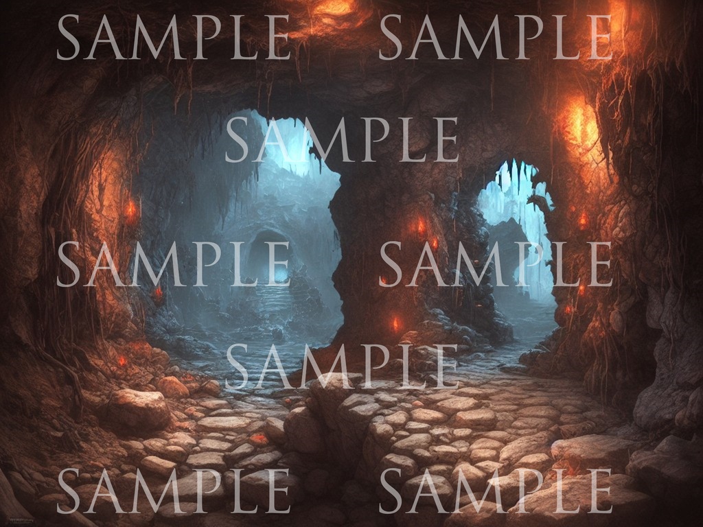 A研AI背景素材集ver1洞窟500