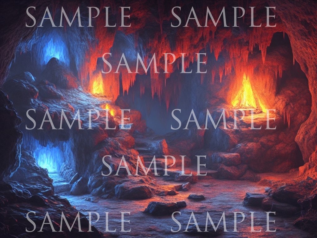 A研AI背景素材集ver1洞窟500