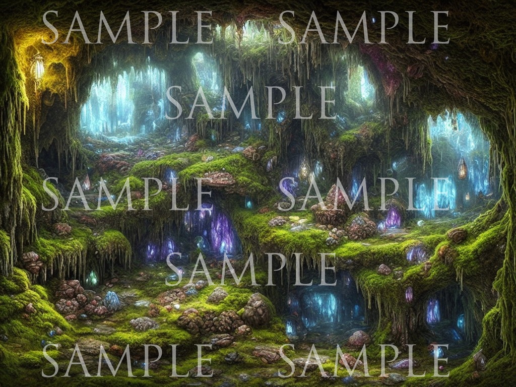 A研AI背景素材集ver1洞窟500