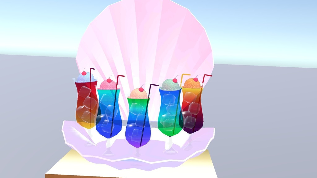 VRChat想定　トロピカルなクリームソーダアセット