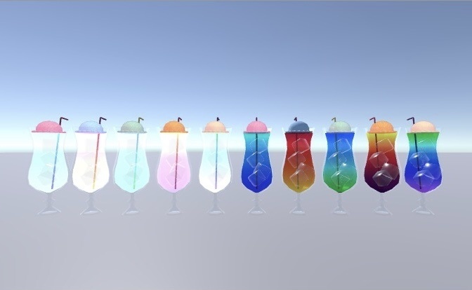 VRChat想定 トロピカルなクリームソーダアセット