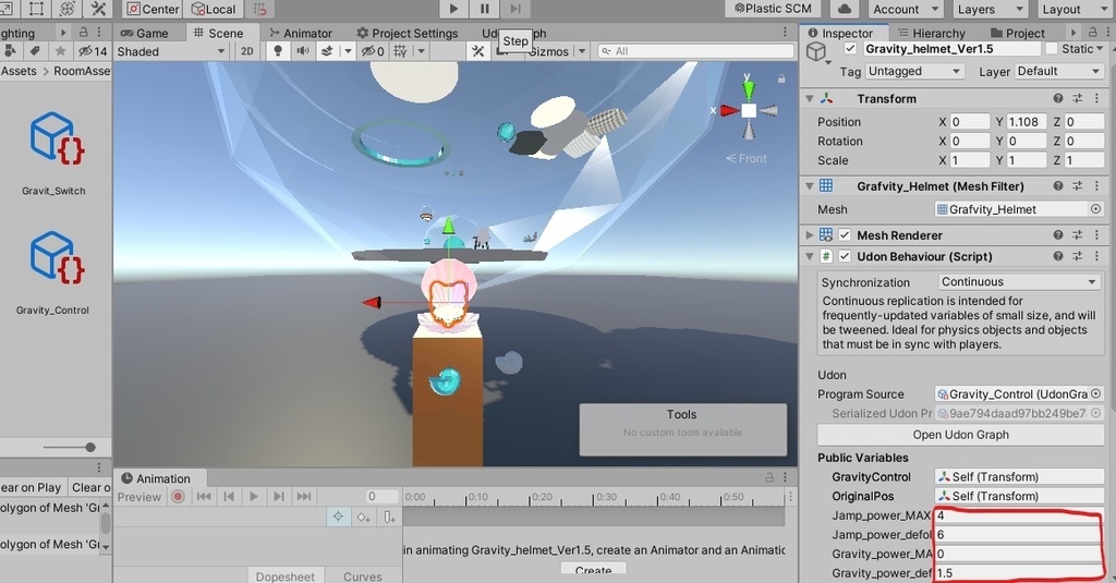 VRChat想定用 RoomAsset Ver1.5 海中散歩風UDONギミック同梱パック