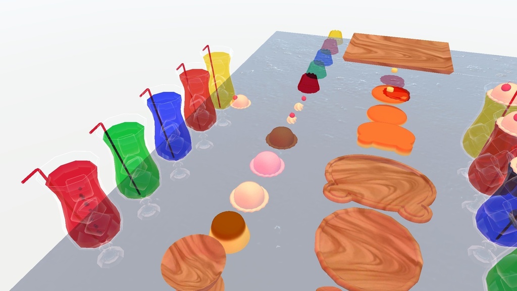 VRChat想定 レトロなカフェアセット