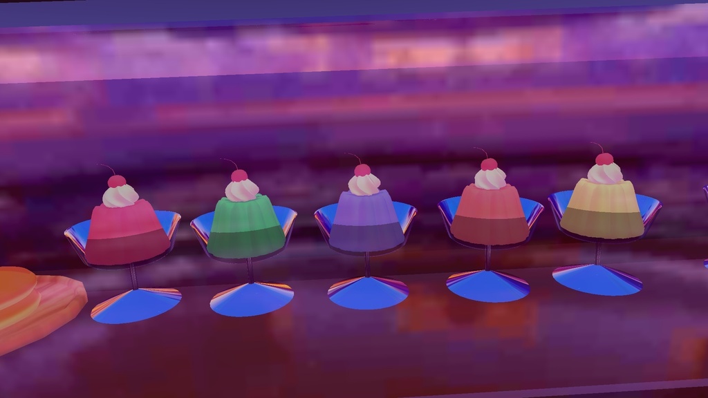 VRChat想定 レトロなカフェアセット