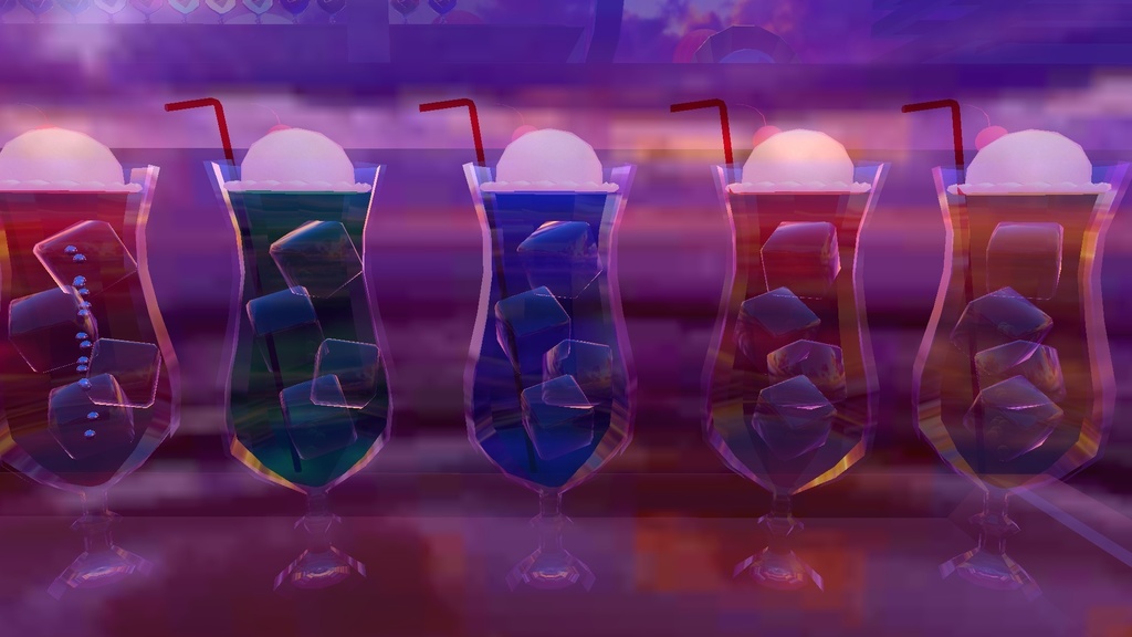 VRChat想定 レトロなカフェアセット