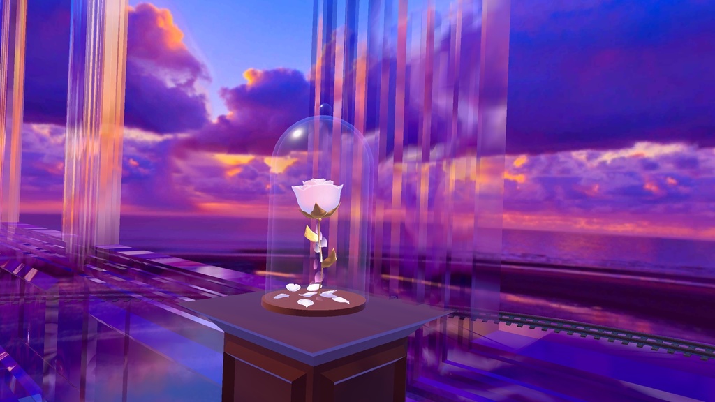 VRChat想定 部屋が華やかになるローズドームアセット