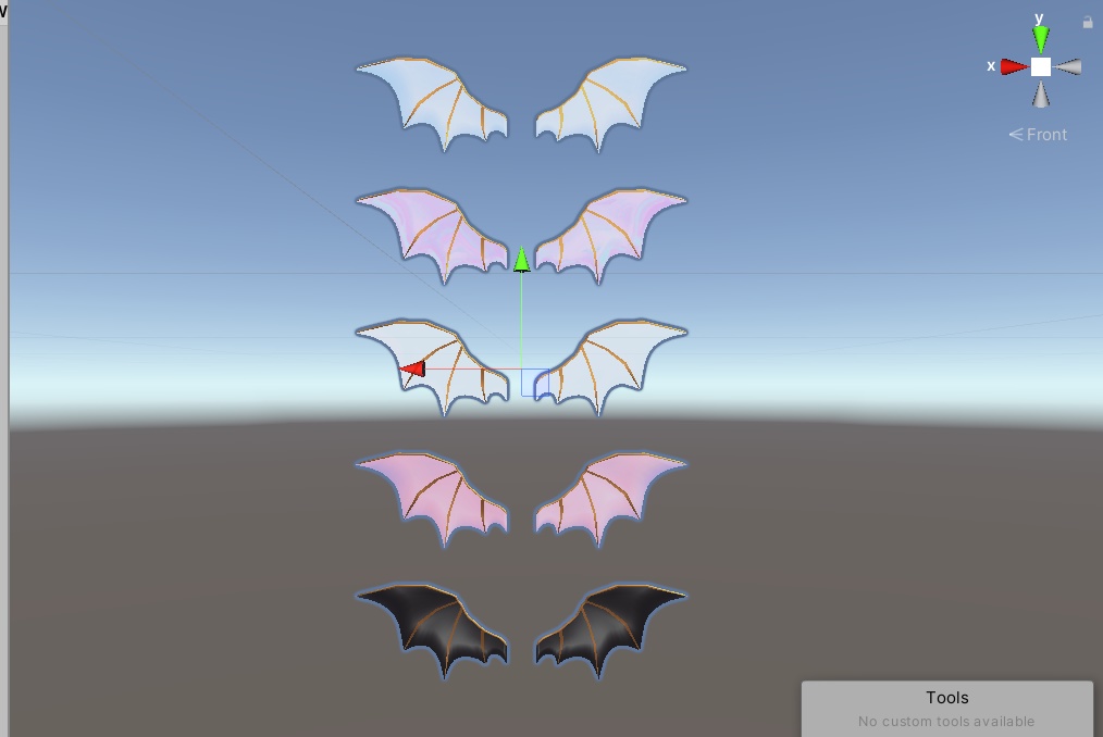 VRChat想定　アバター用　Devil`s wing　5種アセット