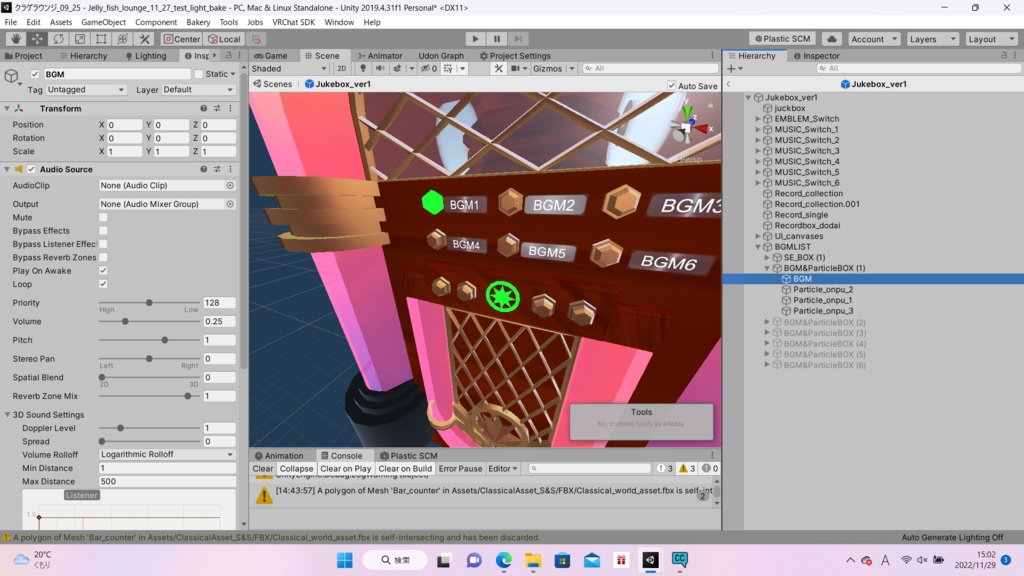 VRChat想定 レトロなjukeboxアセット
