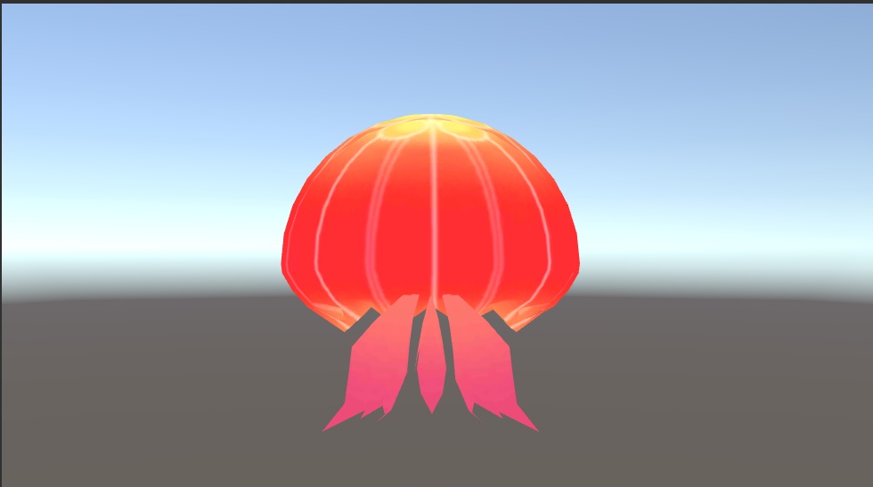 VRChat想定 追従型ペット ふわふわお散歩クラゲ