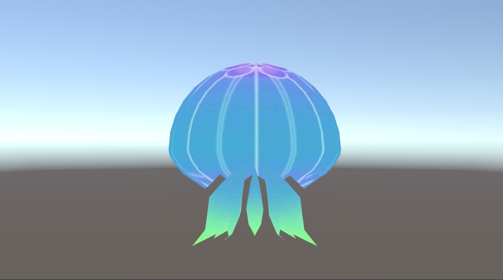 VRChat想定 追従型ペット ふわふわお散歩クラゲ