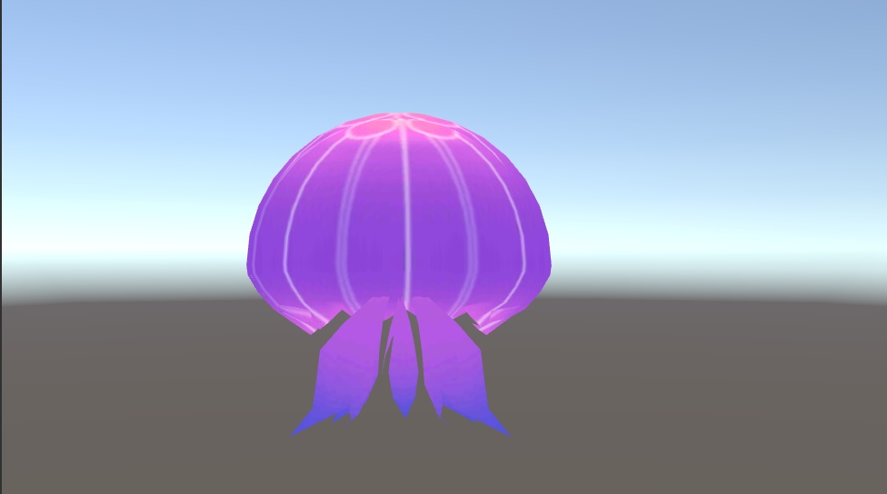 VRChat想定 追従型ペット ふわふわお散歩クラゲ