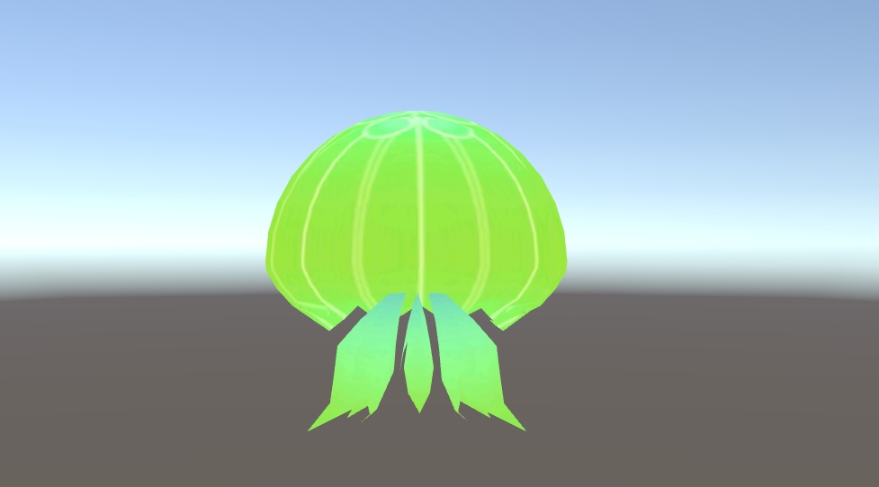 VRChat想定 追従型ペット ふわふわお散歩クラゲ