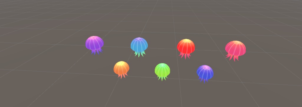 VRChat想定 追従型ペット ふわふわお散歩クラゲ