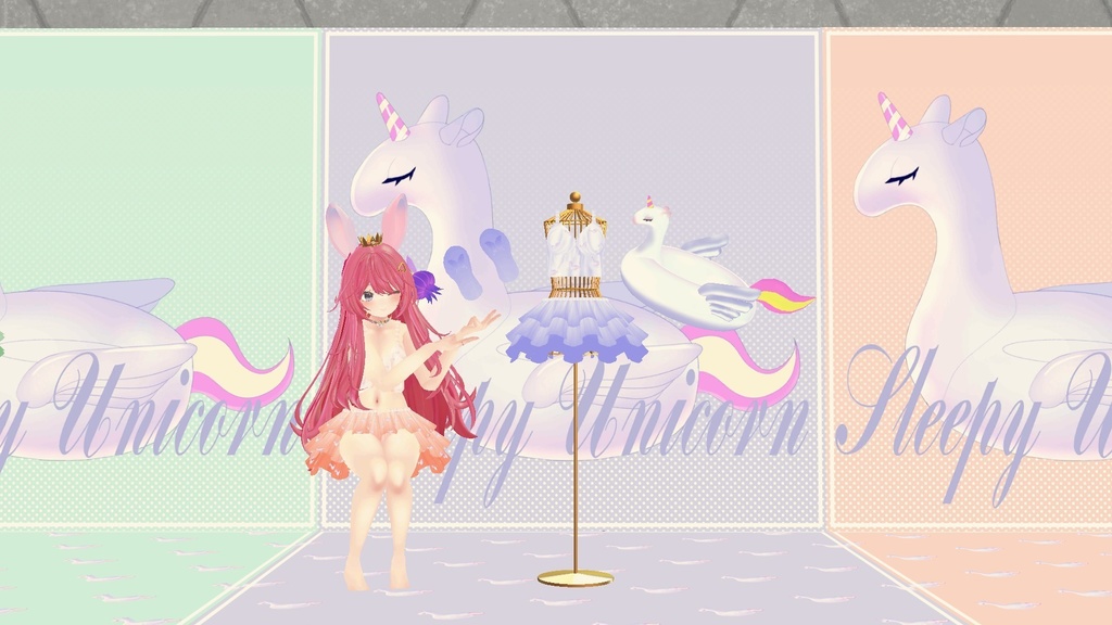 VRChat想定 ファイちゃん&デジエルさん用 水着 Sleepy Unicorn