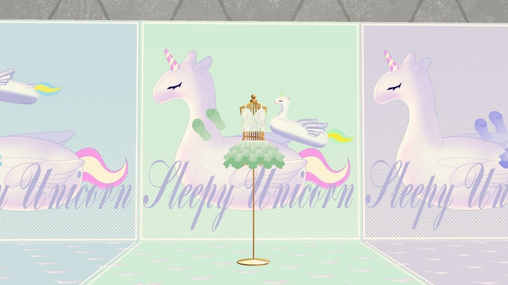 VRChat想定 ファイちゃん&デジエルさん用 水着 Sleepy Unicorn
