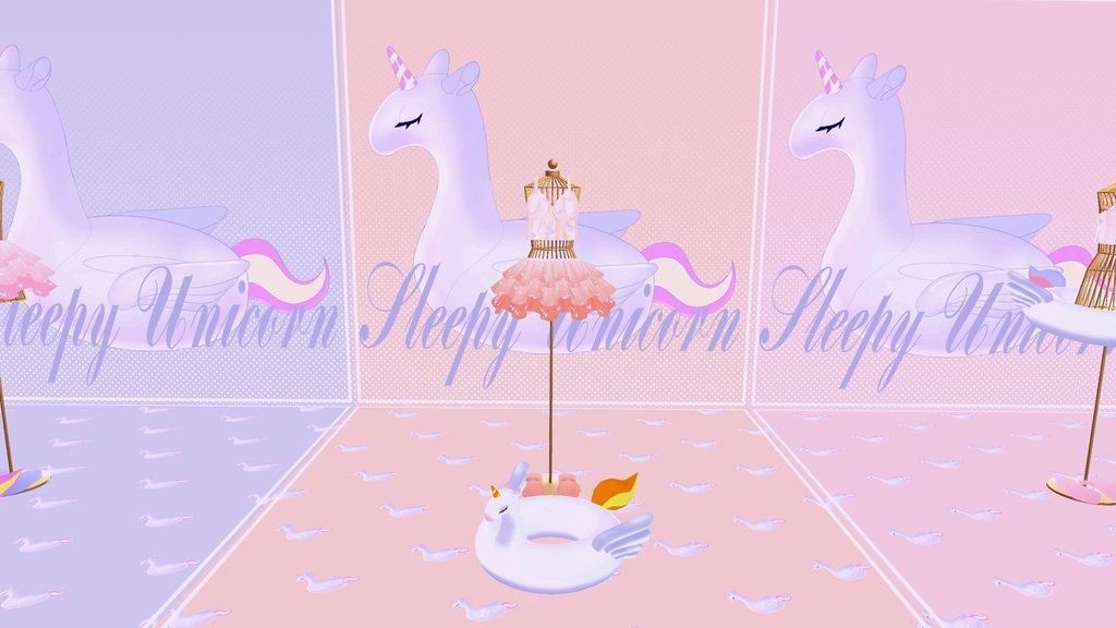 VRChat想定 ファイちゃん&デジエルさん用 水着 Sleepy Unicorn