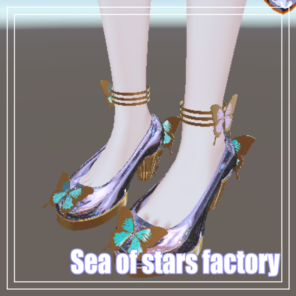 VRChat想定 バタフライヒールアセット Butterfly Heel assets Ver.2