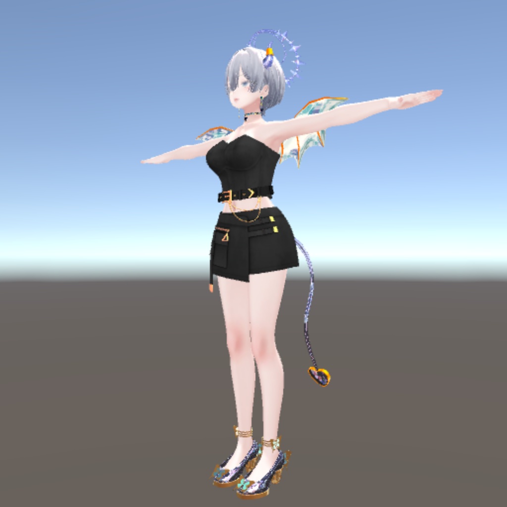 VRChat想定 バタフライヒールアセット Butterfly Heel assets Ver.2